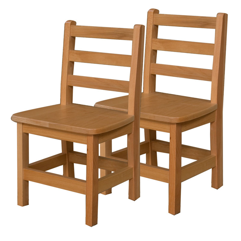 Hardwood Ladderback Chair-Carton of (2), 13.25" H