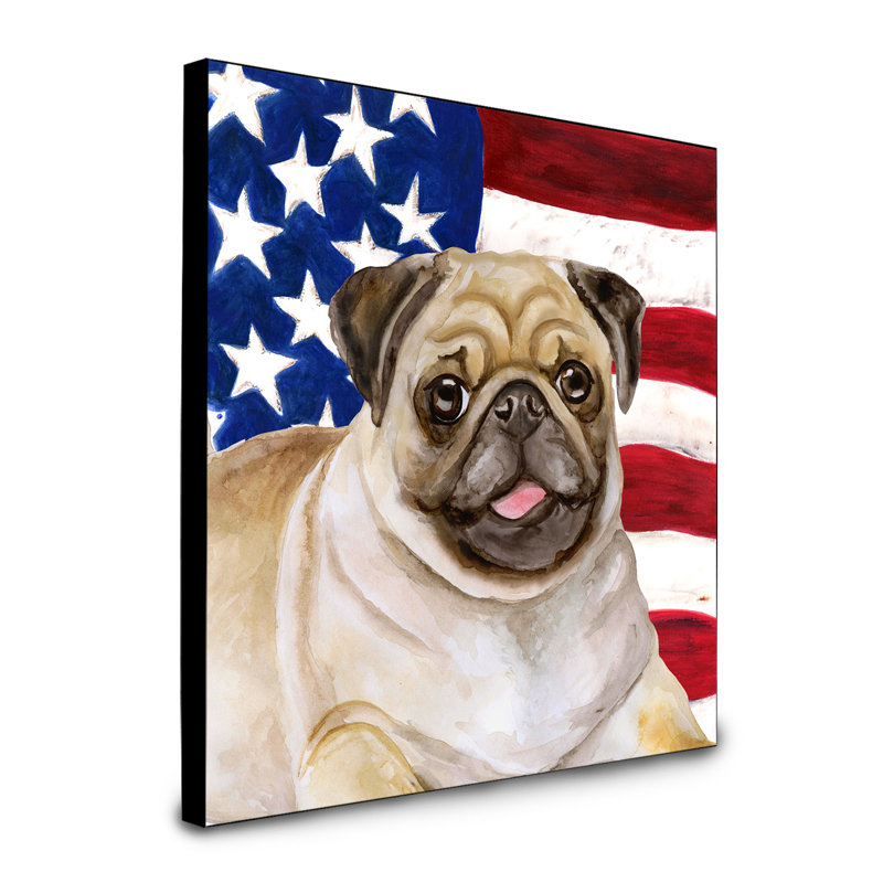 Panneau mural patriotique art Double Down, Carlin