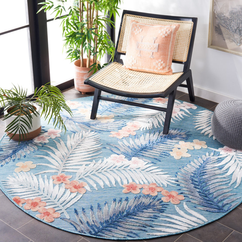 Tapis tissé à la machine Abreha, Rond 4 pi