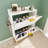 Homhougo 2-Drawer Shoe Cabinet – Freestanding Fluted Shoe Organizer With Metal Legs, Slim Hidden Storage Rack For Entryway, Living Room, Bedroom & Apartment-341387091