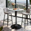 Round Marble Top Metal Base Dining Table