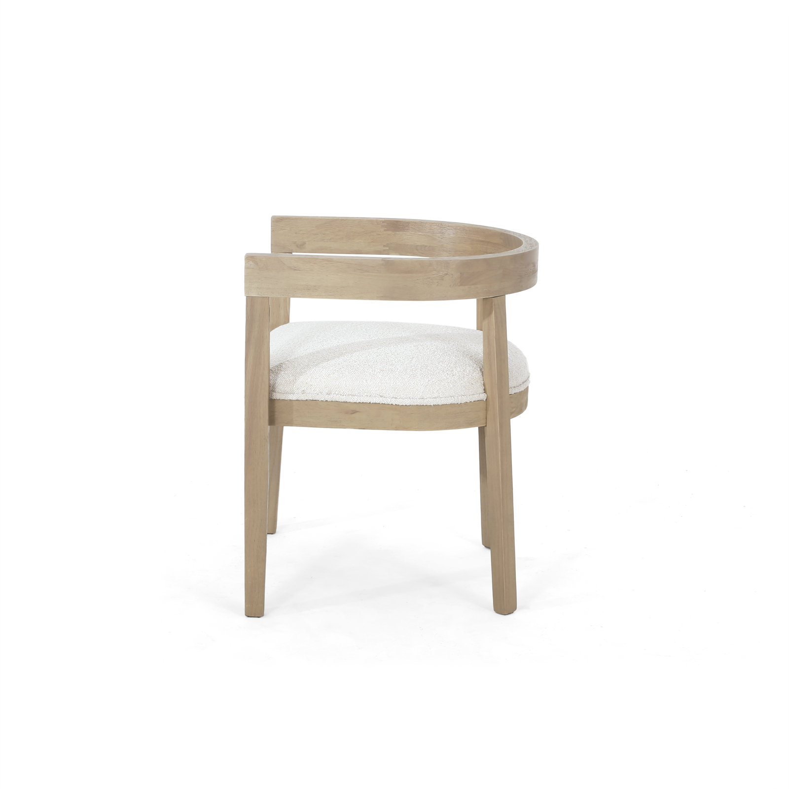 Daney Dining Armchair, Almond Boucle, Light Ash
