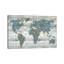 World Map On Wood by Janie Macdowell - Wrapped Canvas Print-50029766-56677740