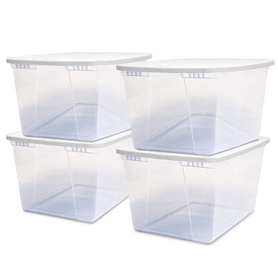 Homz Plastic Storage Tub & Tote