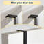 6 Tier Over Door Pantry Organiser, Black Metal Hanging Basket Rack, Anti-Swing Storage Unit for Cupboard & Laundry Room