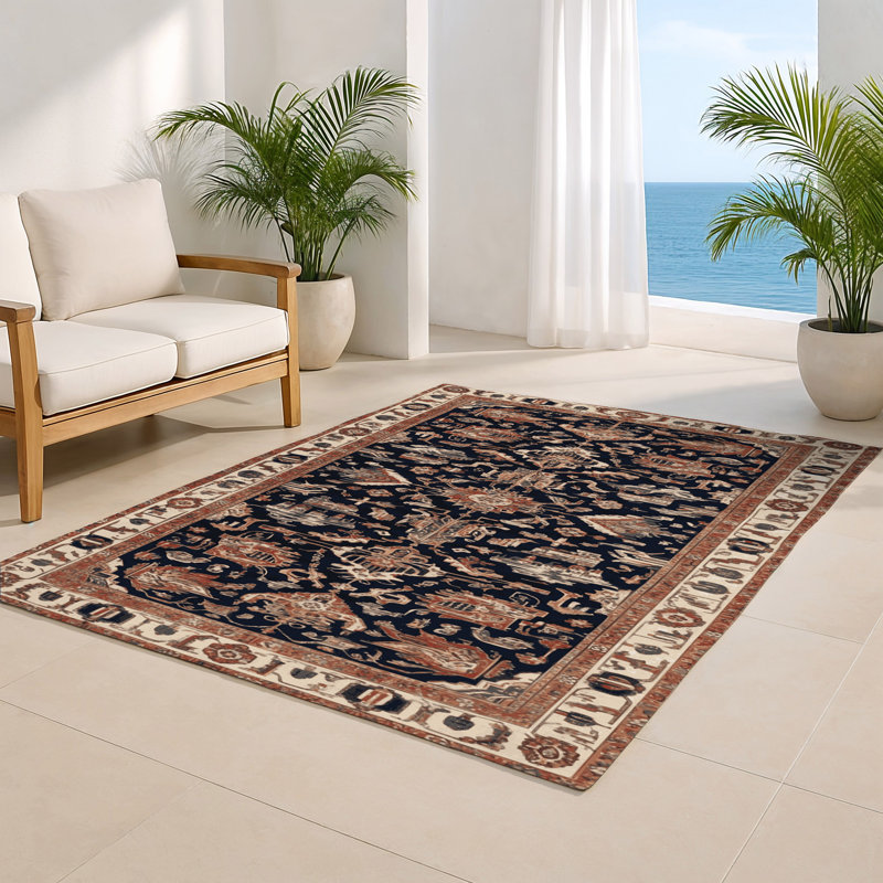 Tapis turc intérieur et extérieur brun, Rectangulaire 8 pi x 10 pi