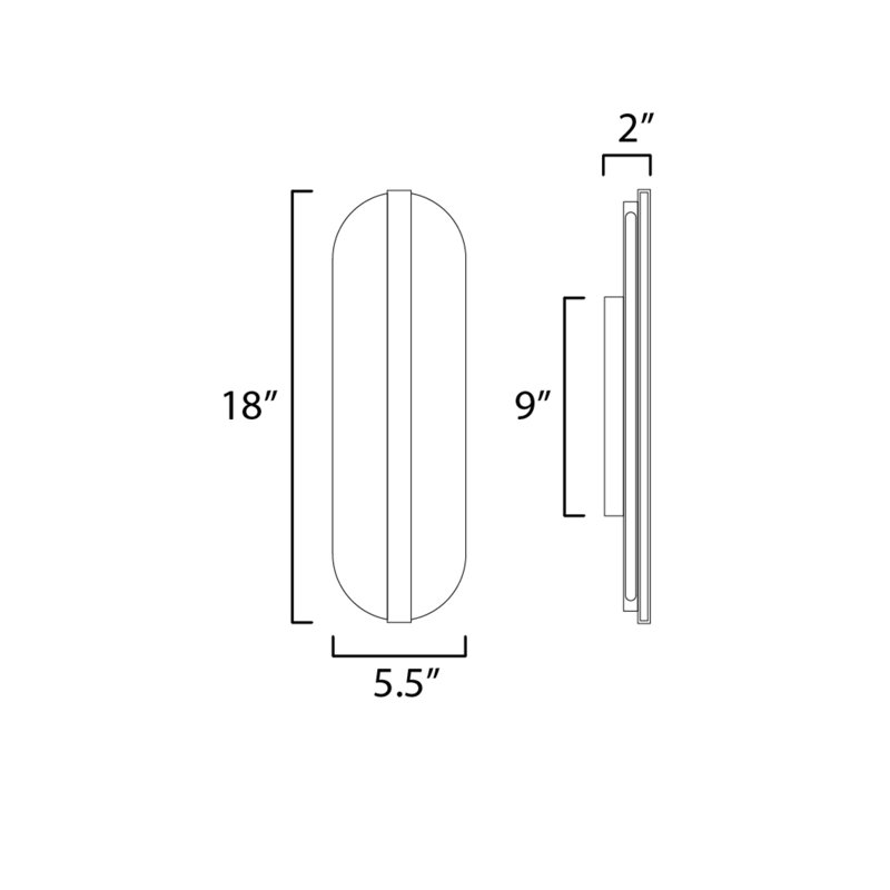 Stonewall 1 - Light LED Flush Mounted Sconce