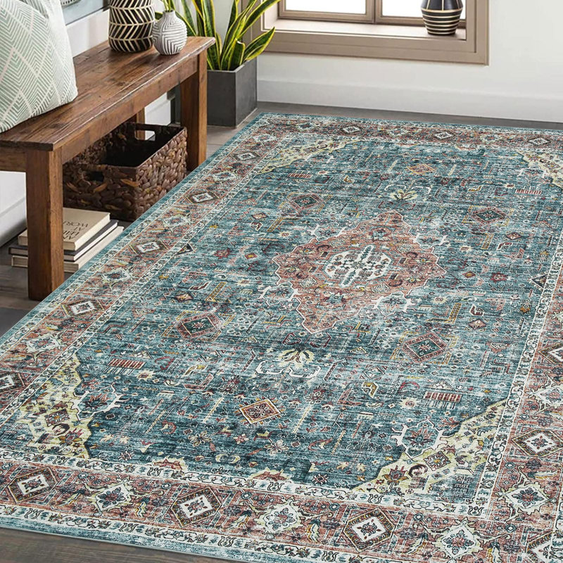 Abstract Machine Printed Area Rug, Rectangle 160 x 230 cm