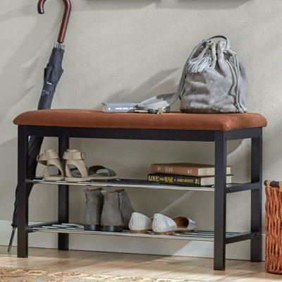 8 Pair Solid Wood Shoe Storage Bench