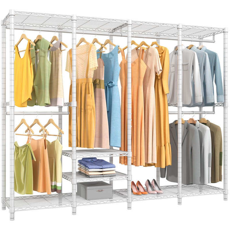 76'' Metal Freestanding Garment Rack, White