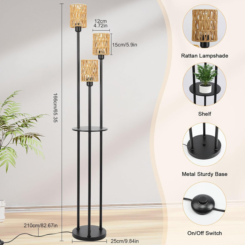 Lampe sur pied 65 po Boho