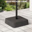4.5m Double-Sided Outdoor Patio Solar LED Umbrella with Base, Crank-Operated Large Sun Shade for Backyard Garden Dining for 2 to 8 Guests