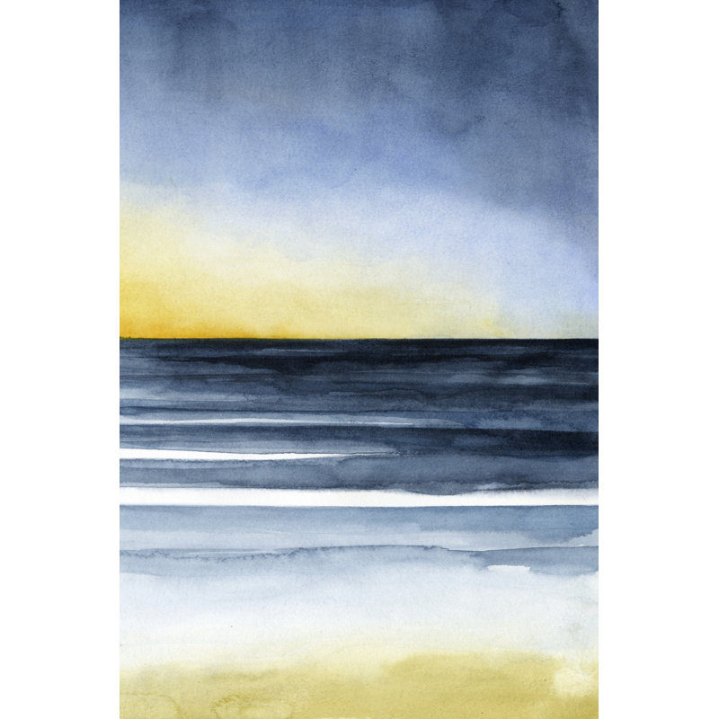Layered Sunset Triptych III by Grace Popp - Wrapped Canvas Painting, 46cm H x 30cm W