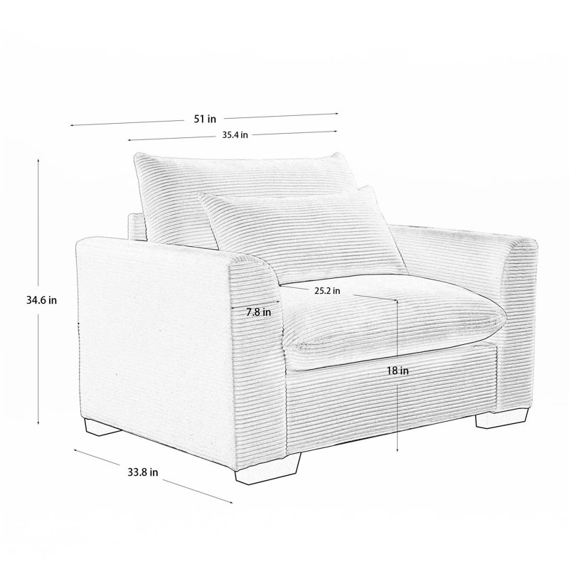 Fauteuil d'appoint Corduroy, Noir