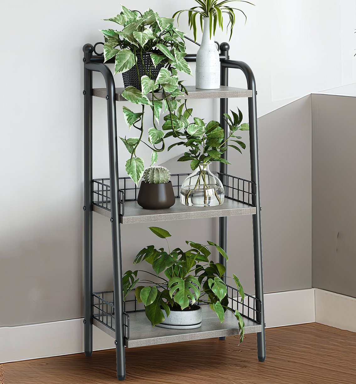 Rebrilliant 2ps Nevyn 16.9'' W Iron Storage Rack | Wayfair