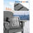 6-Pack Modern Adirondack Chairs – HDPE Poly Lumber, 380LB Capacity, Wooden Texture | Weatherproof for Outdoor Firepit, Patio & Deck, Grey