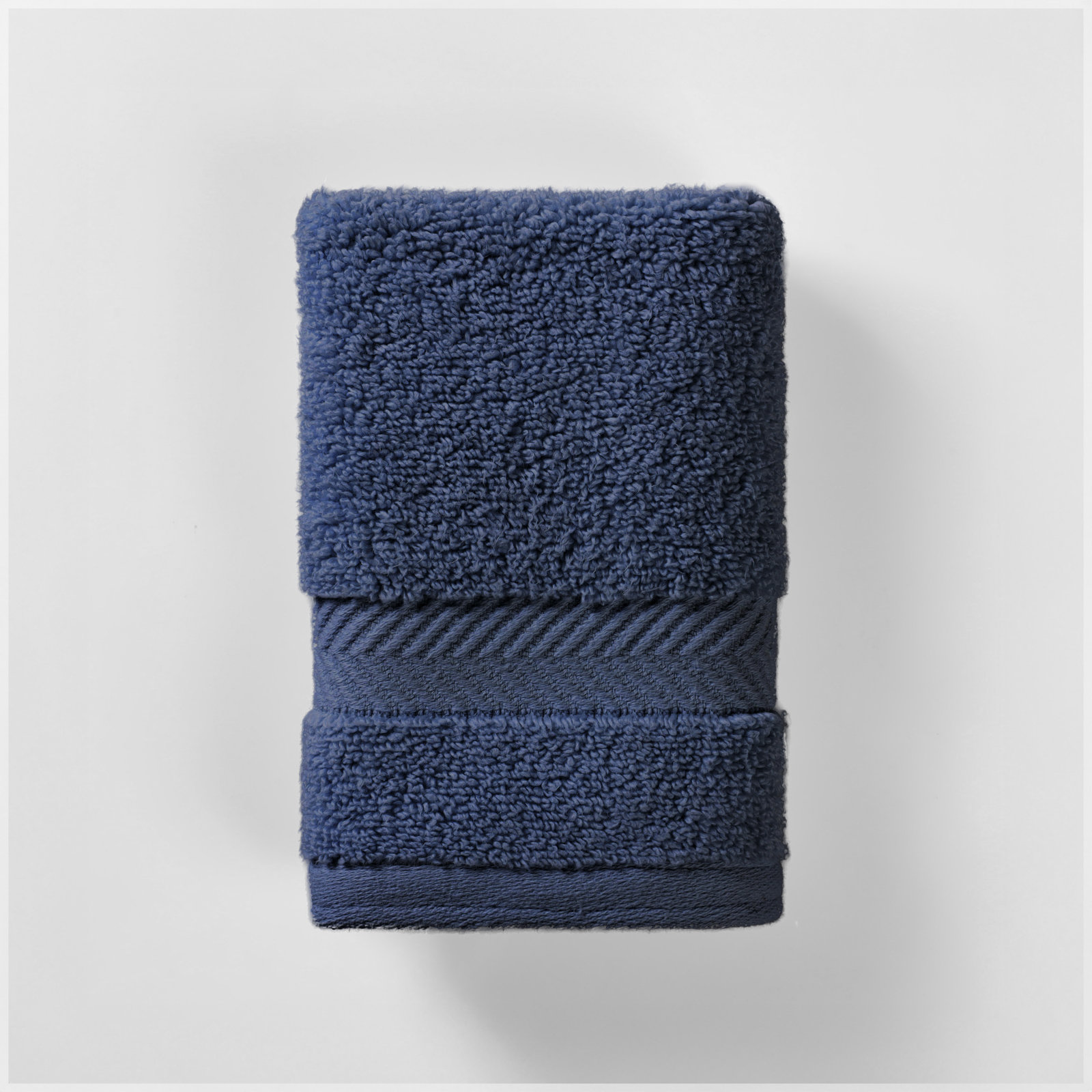 Rane Plush Cotton Washcloth, Midnight Navy