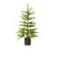 Arbre de Noël en pot 4 pi pré-éclairé, lumières DEL à piles, pot en résine-288920566