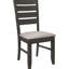 2 chaises d'appoint de salle à manger grises - siège rembourré et dossier élégant de 2 coussins élégants
