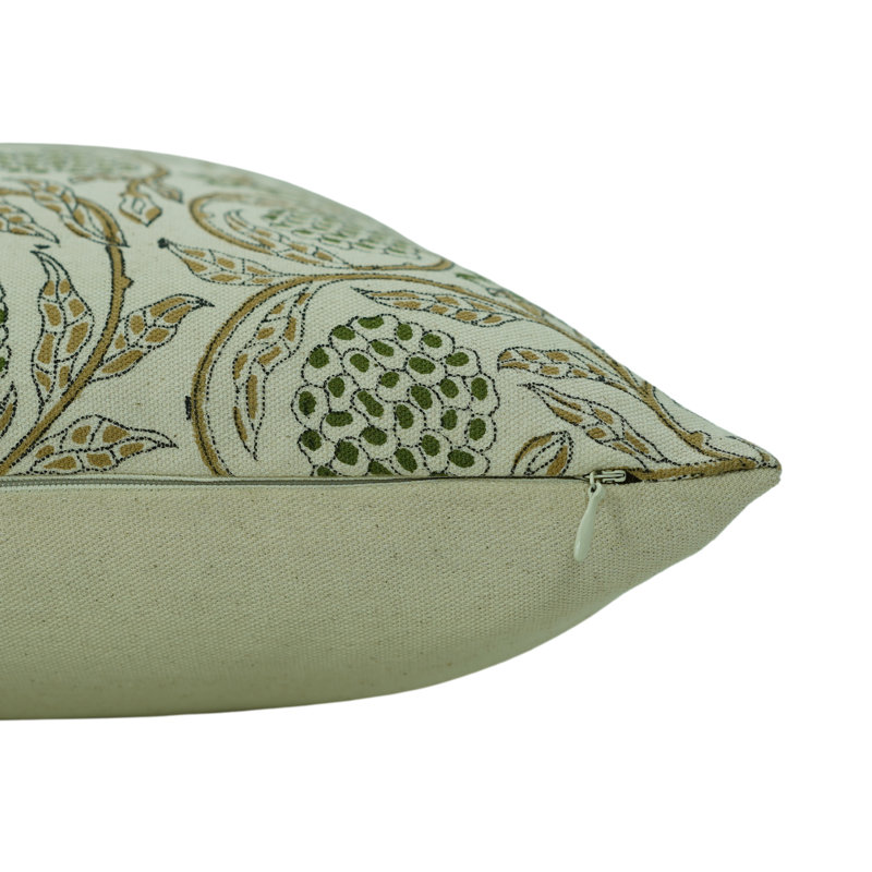 Housse de coussin en coton Floral, Carré, H 20 po x l 20 po