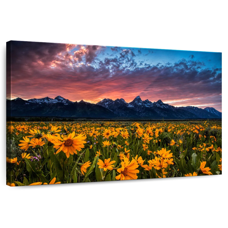 Grand Teton Wildflowers, 32" H x 48" W