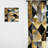 Gold Geometric Order II - Abstract Curtain - Blackout Geometric Shapes Curtain - 1 Panels-196799990