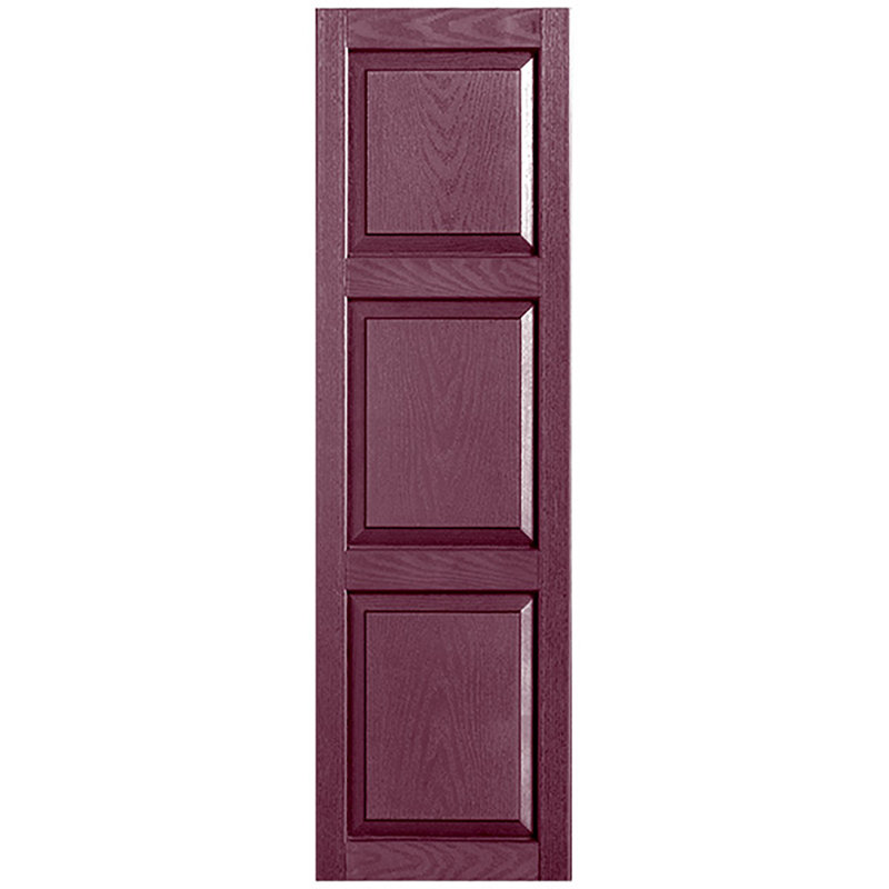 Paire de volets sur mesure en vinyle sur mesure, 79 po, 12 po, Bordeaux