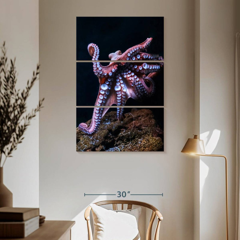 Brampt Dancing Purple Octopus, 65" H x 42" W