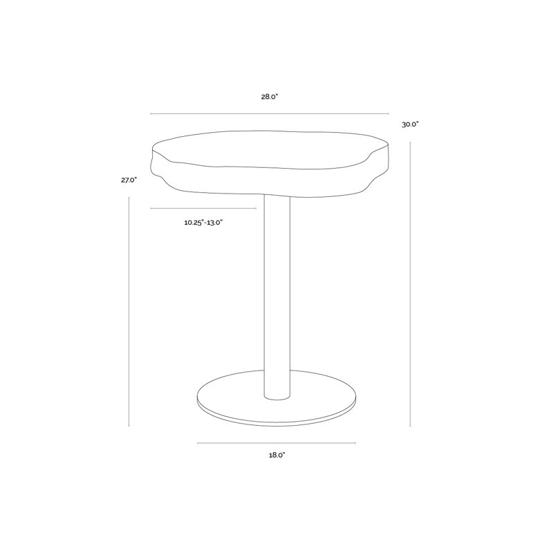 Delmont Outdoor Free Form Bistro Table