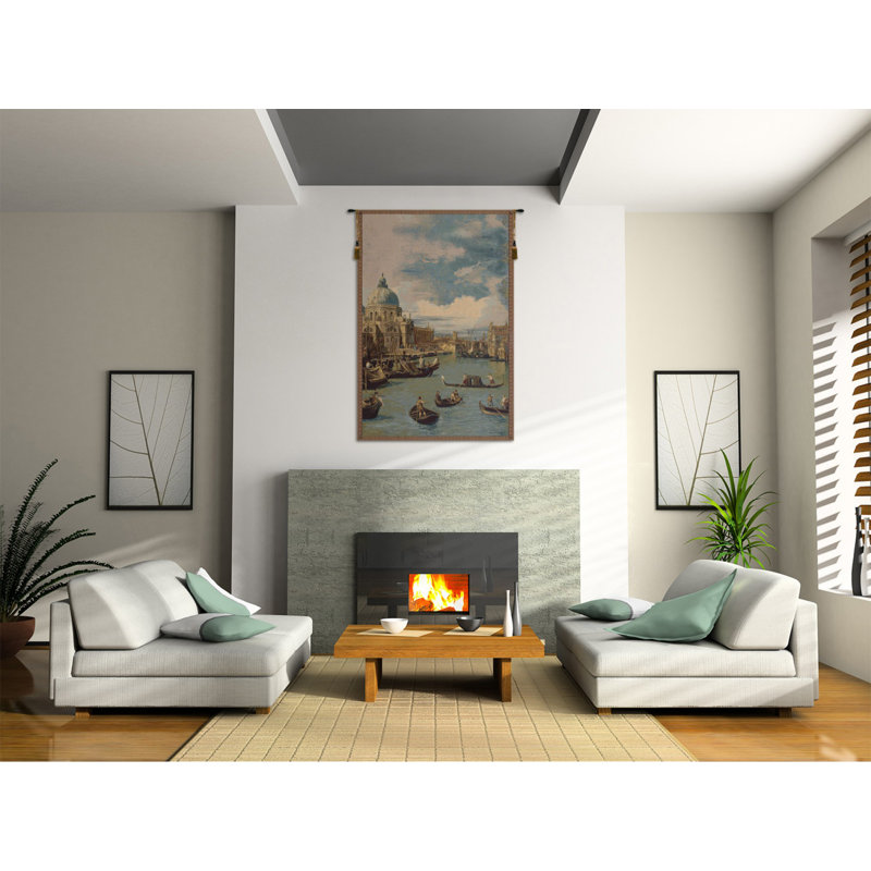 Italian Loom Woven Cotton Blend Wall Hanging, 54" H x 38" W
