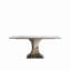 Grande table de salle à manger rectangulaire, plusieurs espaces, 71 po x 35,4 po, hauteur de 30 po, chaises en cuir noir, pierre frittée, acier inoxydable, stable, facile à installer 6 à 8 personnes, température élevée basse