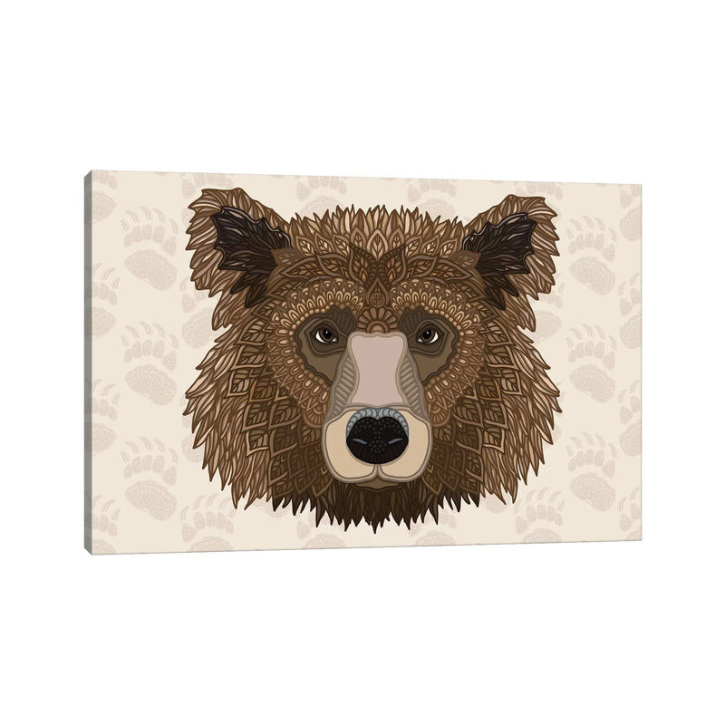 Grizzly Bear - Horizontal by Angelika Parker - Wrapped Canvas Print, 66.04cm H x 101.6cm W x 1.905cm D