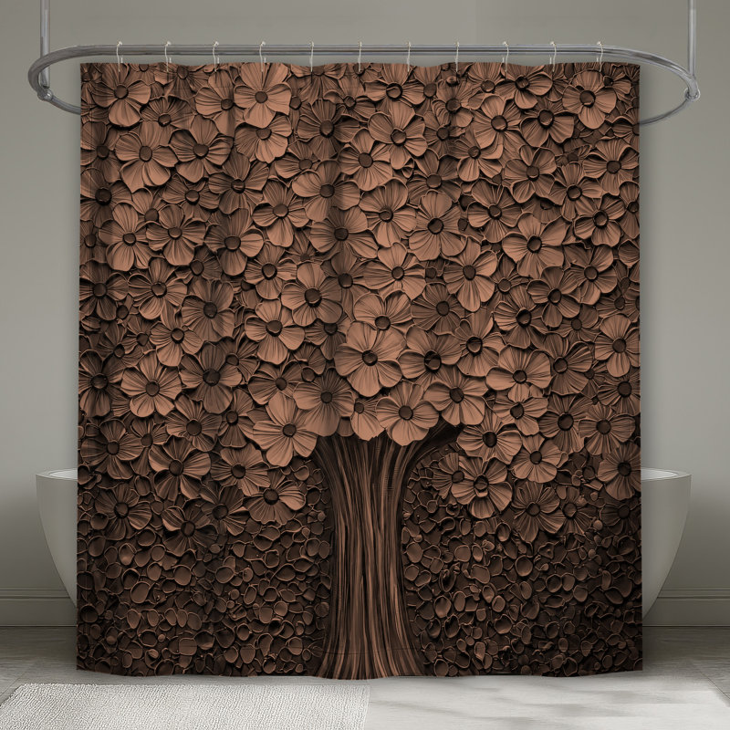 Rideaux de douche bronze bronze, L 70 po x H 93 po