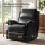  Fauteuil inclinable manuel pivotant en cuir véritable 34 po Felisa-866579008