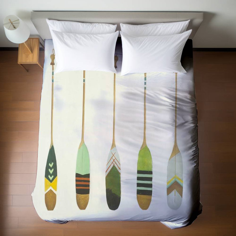 Housse de couette Colorful Nautical Oars | Décoration de passe-temps et de jeux