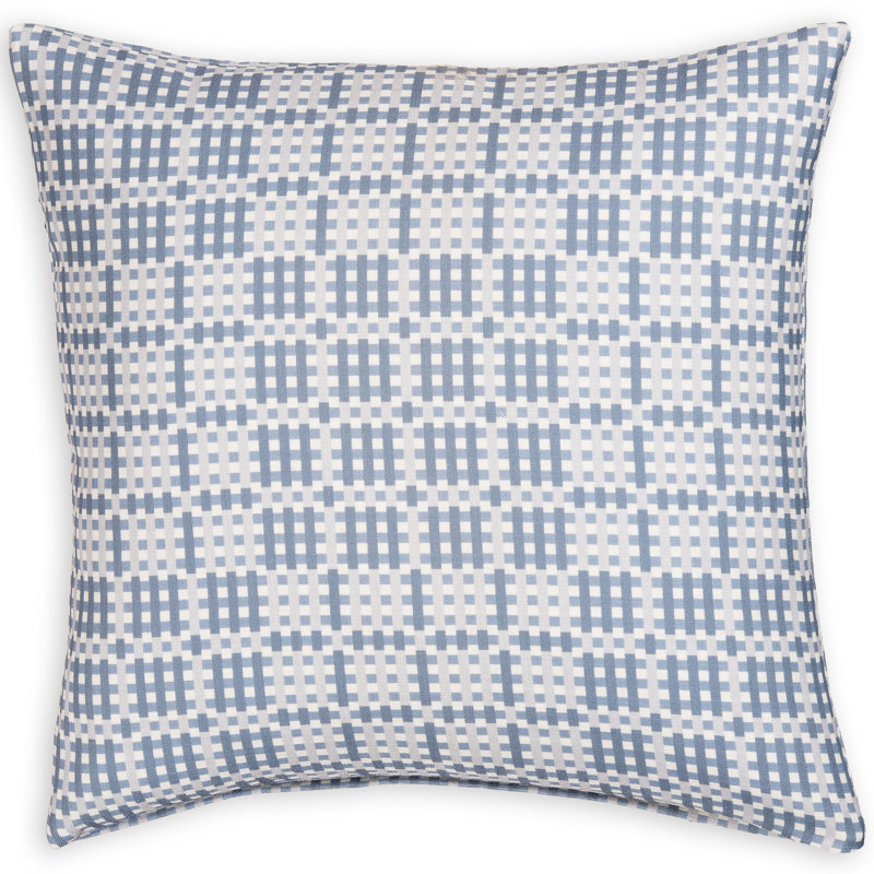 Coussin Pixel, Bleu géométrique, Polyester
