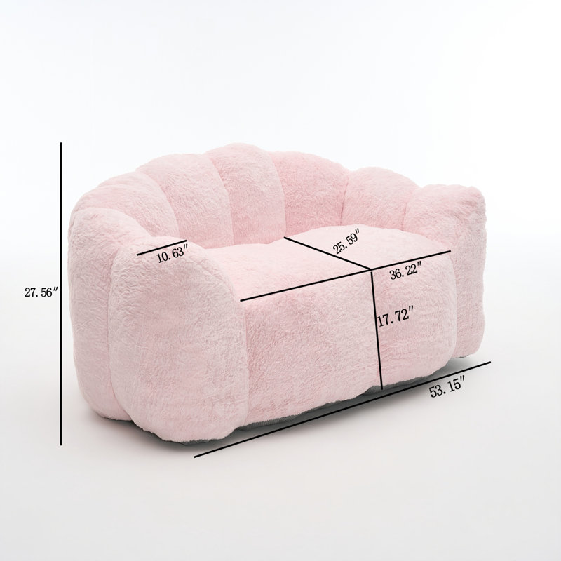 Fauteuil Lazy, Rose pastel