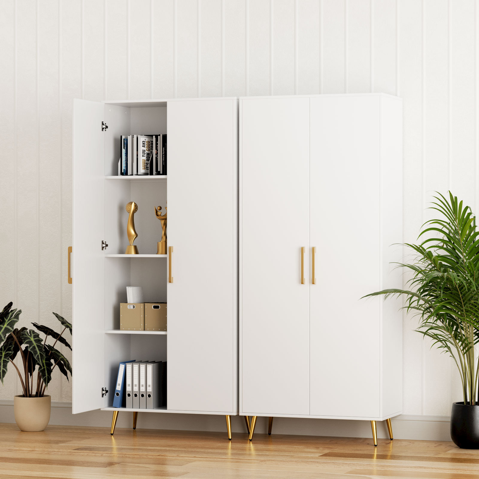 Tall closed on sale storage cabinet