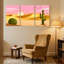 «Cactus Desert Sunset», ensemble de 3 reproductions d'art sur toile-1369944838