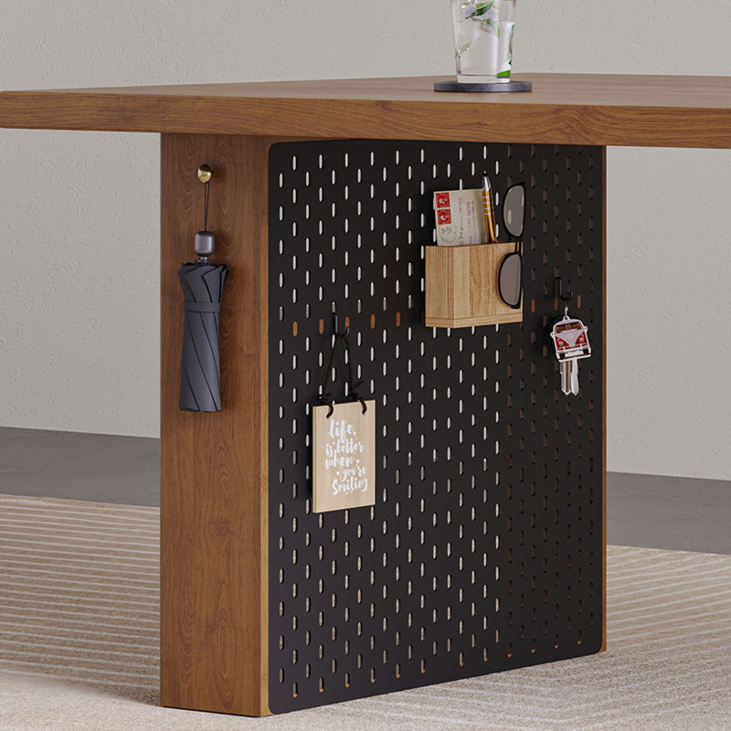 Bureaux rectangulaires bruns en bois massif, H 29,53 po x l 94,49 po x P 31,5 po