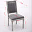 Ensemble de 2 chaises de salle à manger, chaises à décor français, chaises Louis avec dossier carré et cadre en bois massif magnifiquement sculpté-1285483873