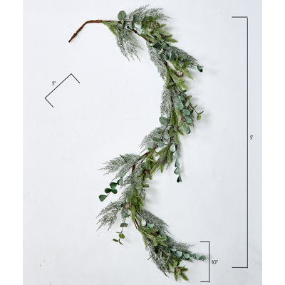 Guirlande de Noël artificielle 5 pi en pin et eucalyptus