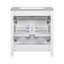 Meuble-lavabo de 30 pouces avec lavabo en céramique, armoire de salle de bain simple moderne avec 2 portes et une tablette, portes à fermeture douce-814011999