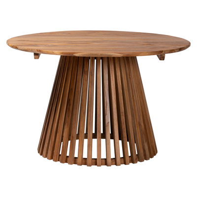 Candiance Modern Slatted Acacia Wood Dining Table