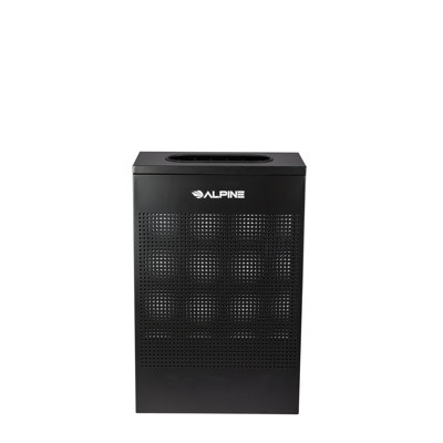 Poubelle perforée carrée en acier inoxydable 13 gallons