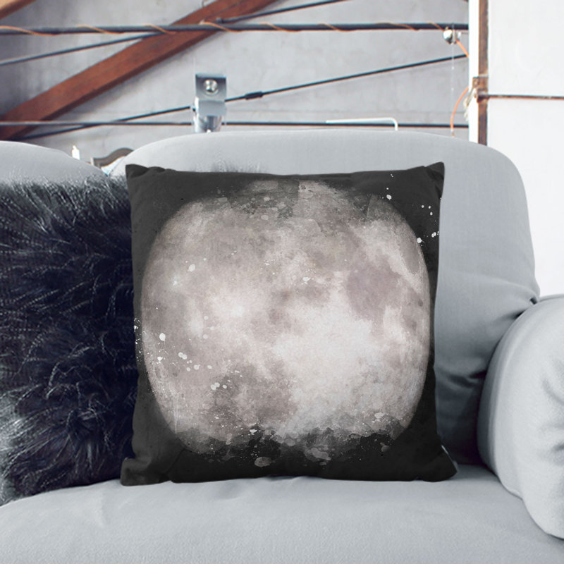 Square Cushion, Black, 55cm H x 55cm W x 20cm D