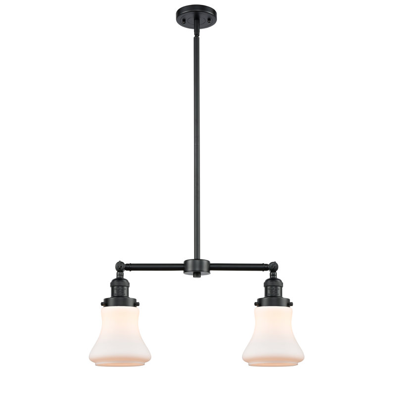 Edda 2 - Light Kitchen Island Pendant, No Bulb Included, Oil Rubbed Bronze, Matte White