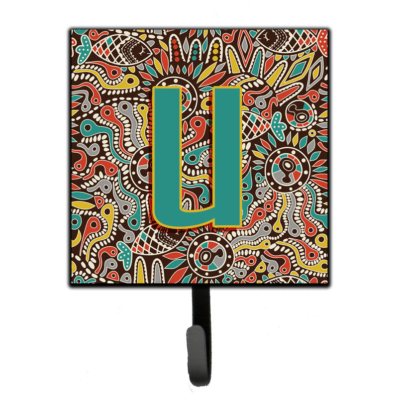 Porte-laisse et crochet mural rétro tribal, U