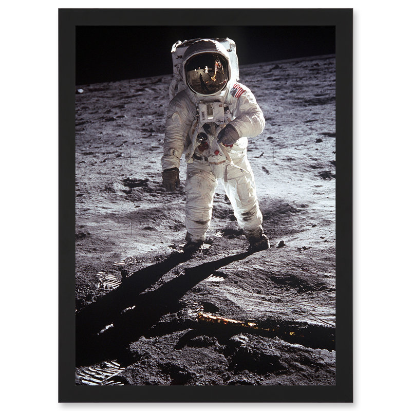 Apollo 11 Astronaut Aldrin Armstrong 50th Anniversary Moon Landing - Single Picture Frame Print