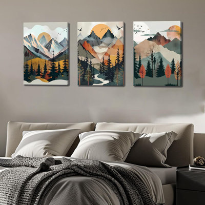 3 Piece Wrapped Canvas Wall Art